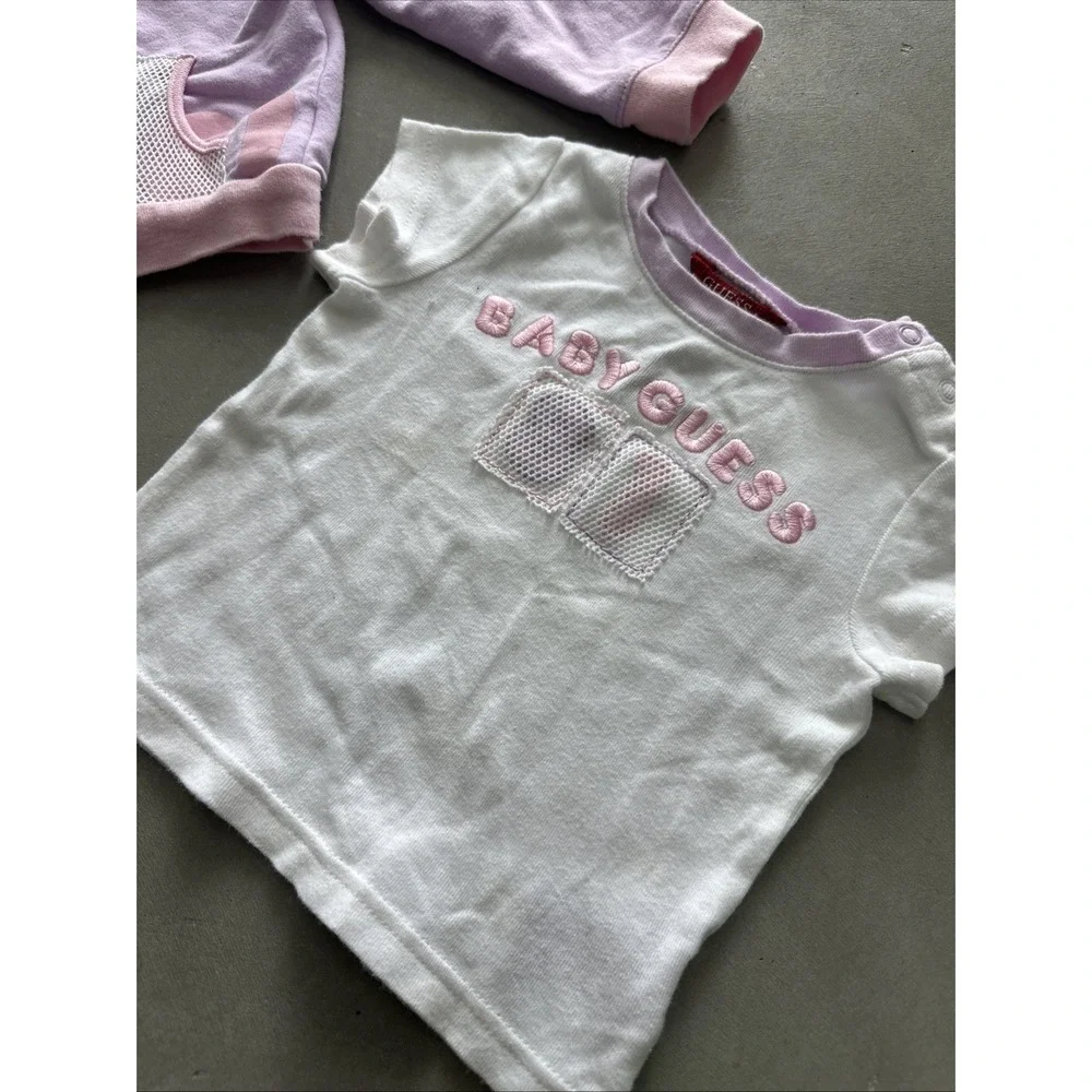 Pink And‎ Purple Baby Guess Two Piece Set Zip Up And T-Shirt Size 18 Months